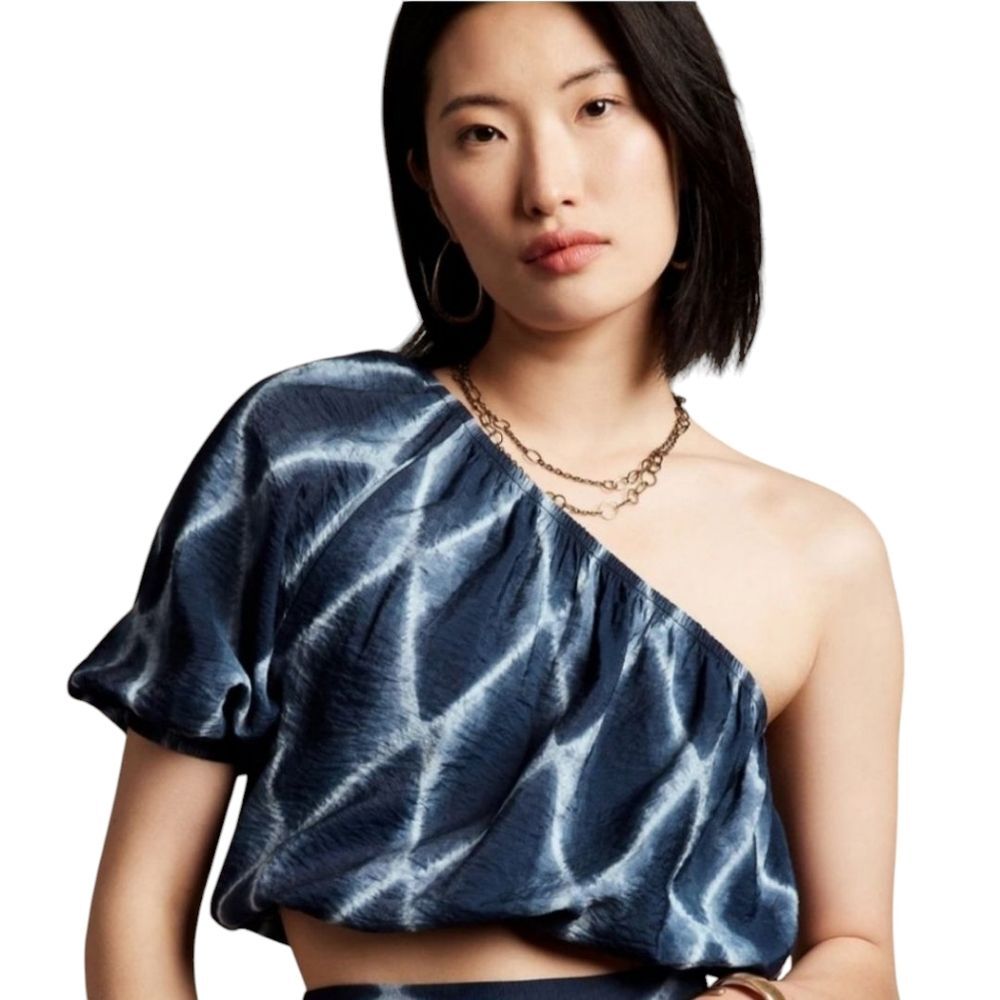 Banana Republic one shoulder tie dye crop top size XL